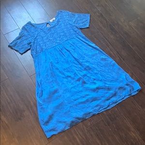 Baby Blue Silk Dress